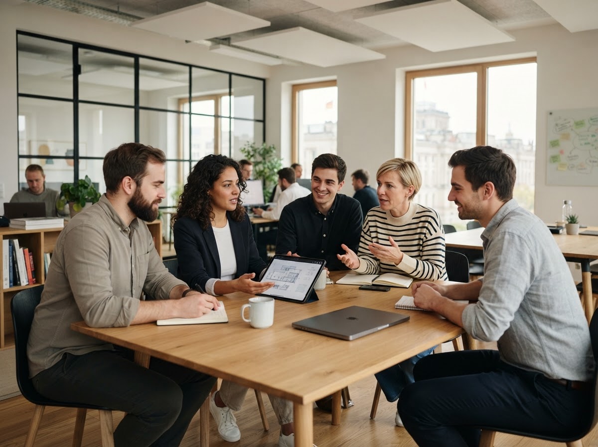Zanivo Relu Team bei der Arbeit an datengestützten Entscheidungsmodellen